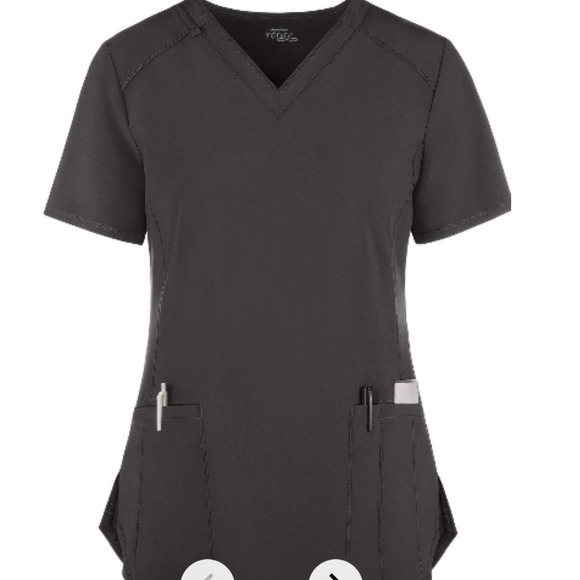 Cherokee Infinity Women's XXS gray Scrub Top moisture‎ wicking - Picture 1 of 6